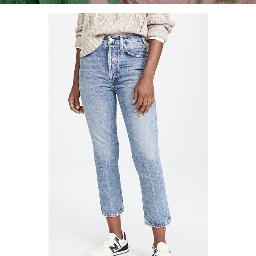 Agolde Riley high rise straight crop jeans size 27